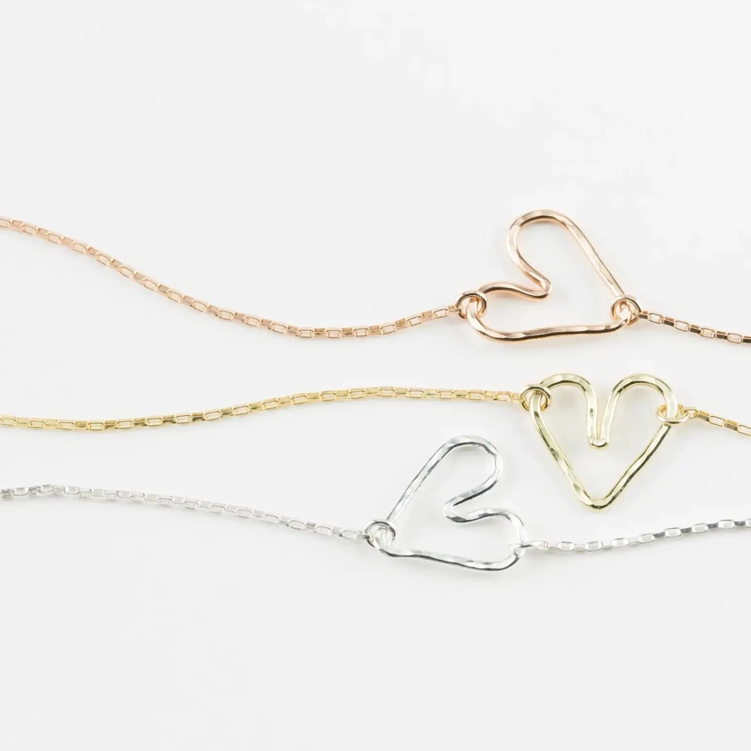 Delicate Heart Charm Bracelet