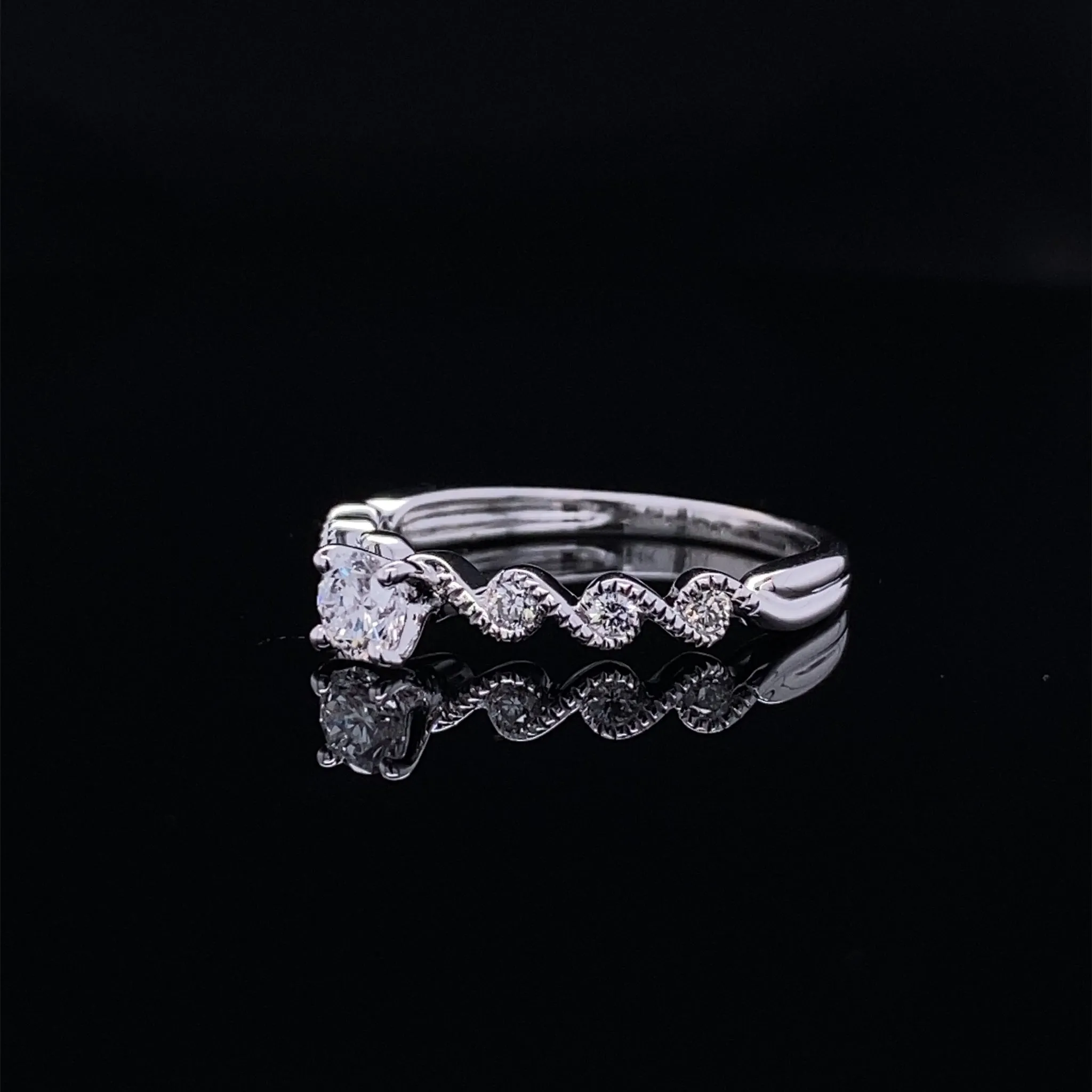 Delicate 'S' Curve Diamond Waves Bridal