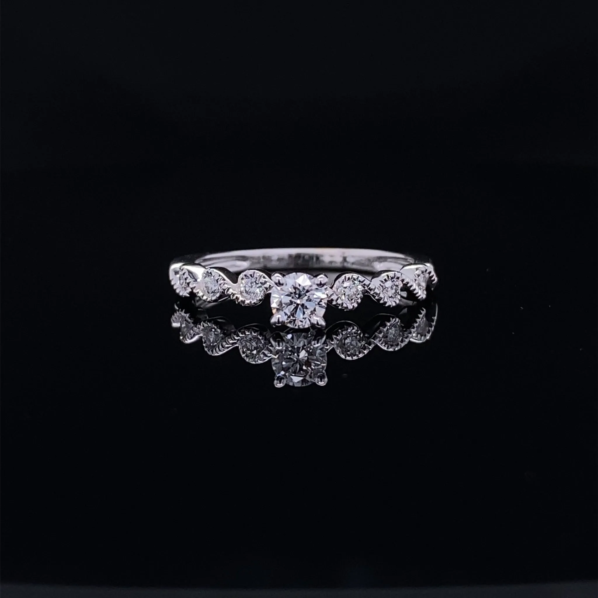 Delicate 'S' Curve Diamond Waves Bridal
