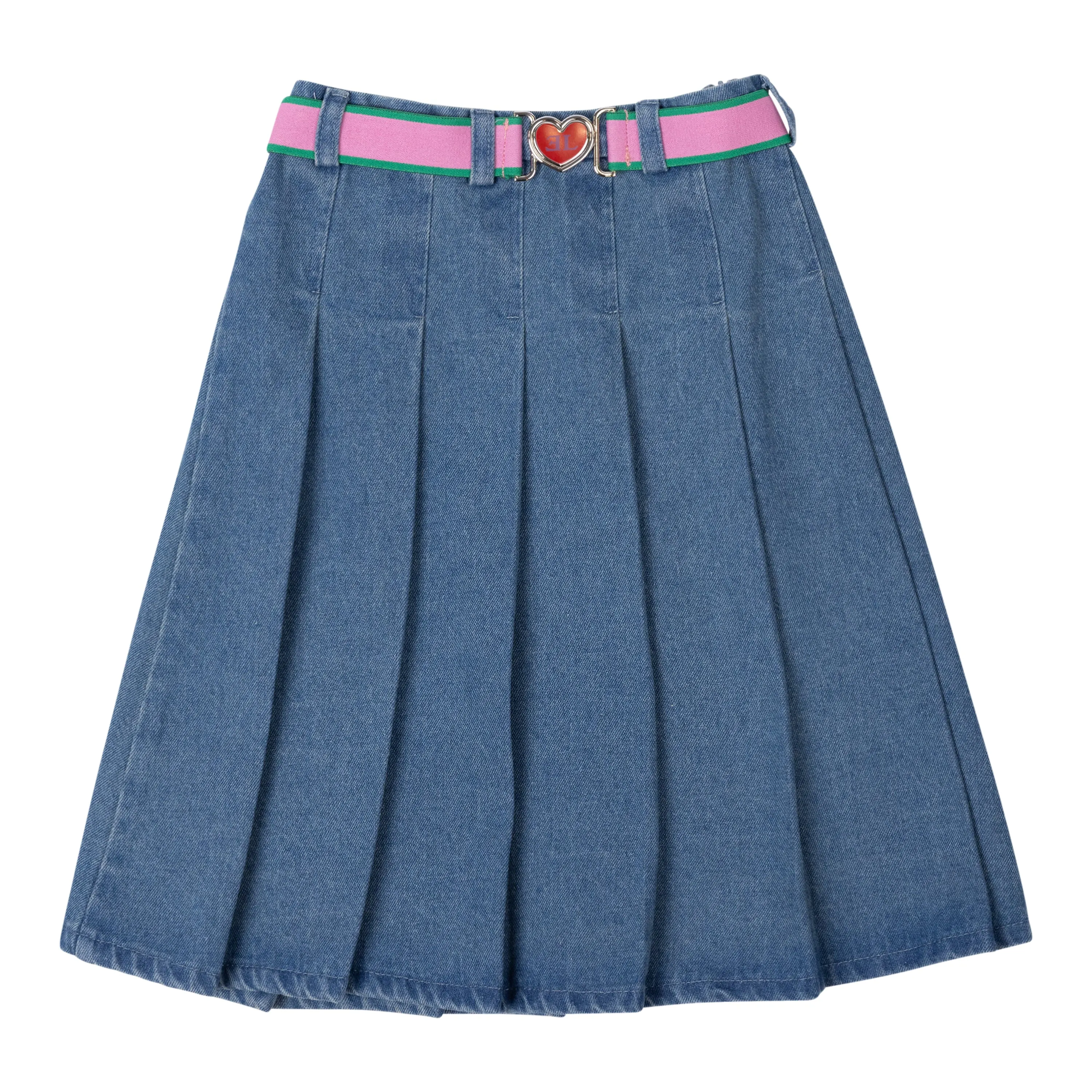 Denim Belt Skirt