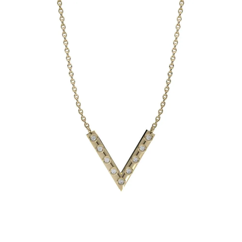 Diamond Fashion Necklace in 10K Yellow Gold
