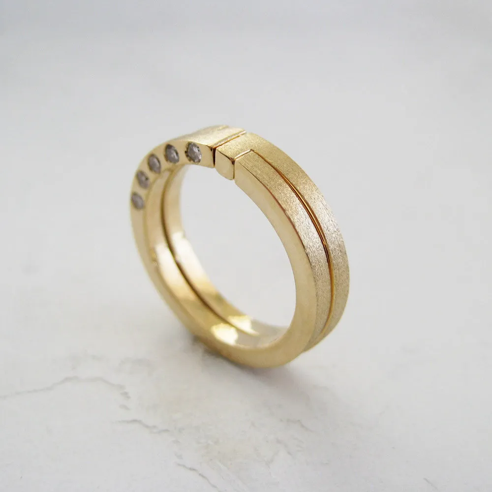 Diamond Puzzle Stacking Rings