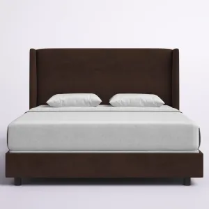 Dinapoli Upholstered Low Profile Standard Bed Mistana™ Color: Classic Chocolate Velvet Size: Full