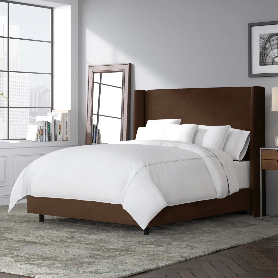 Dinapoli Upholstered Low Profile Standard Bed Mistana™ Color: Classic Chocolate Velvet Size: Full