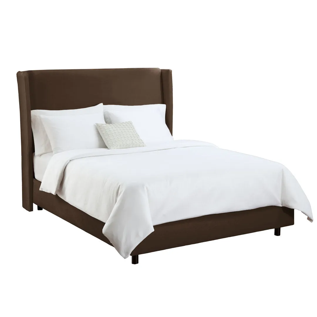 Dinapoli Upholstered Low Profile Standard Bed Mistana™ Color: Classic Chocolate Velvet Size: Full