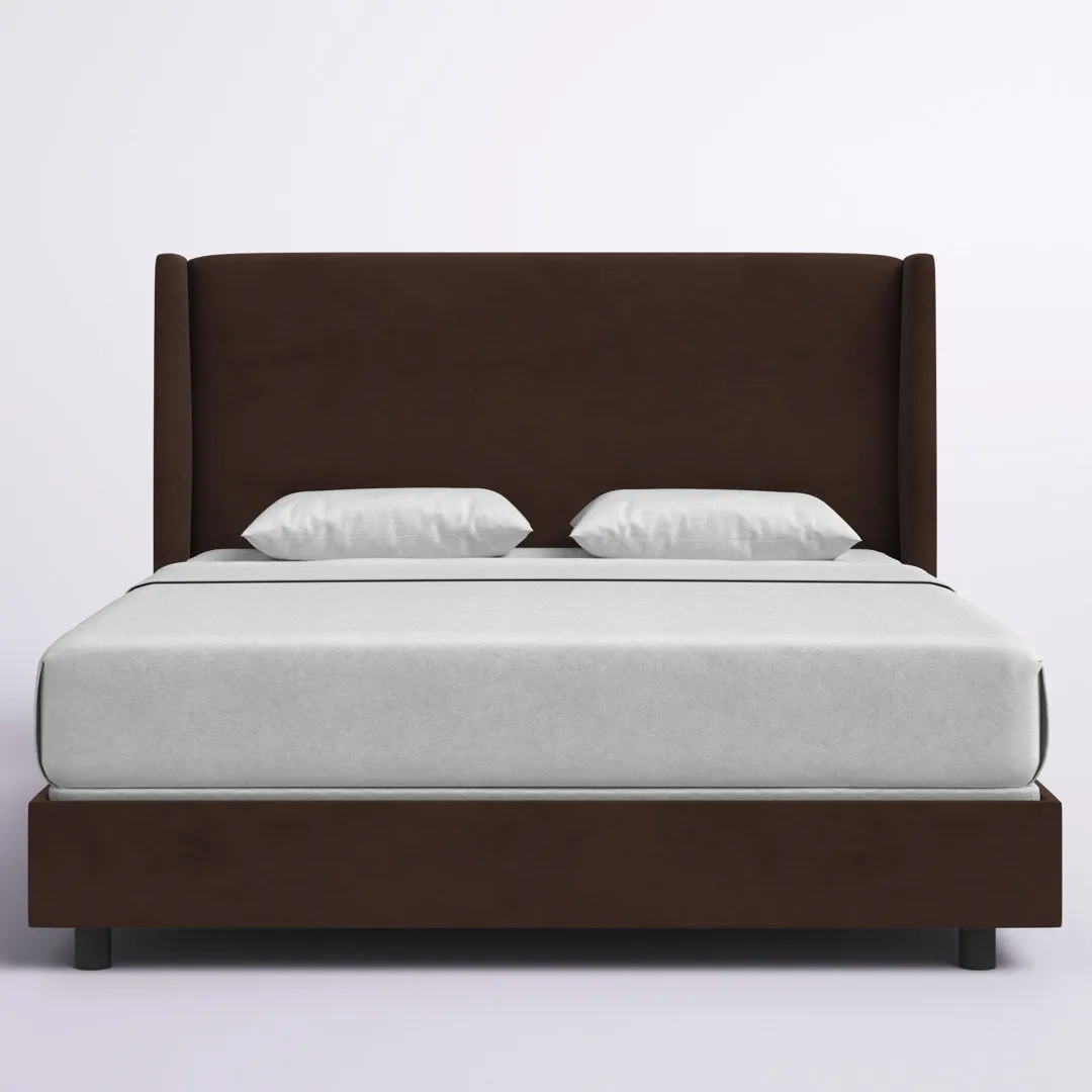 Dinapoli Upholstered Low Profile Standard Bed Mistana™ Color: Classic Chocolate Velvet Size: Full