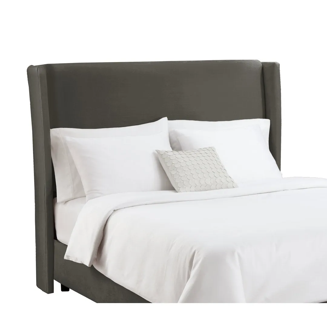 Dinapoli Upholstered Low Profile Standard Bed Mistana™ Color: Classic Pewter Performance Velvet Size: Queen