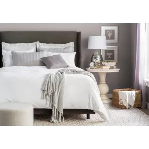 Dinapoli Upholstered Low Profile Standard Bed Mistana™ Color: Classic Pewter Performance Velvet Size: Queen
