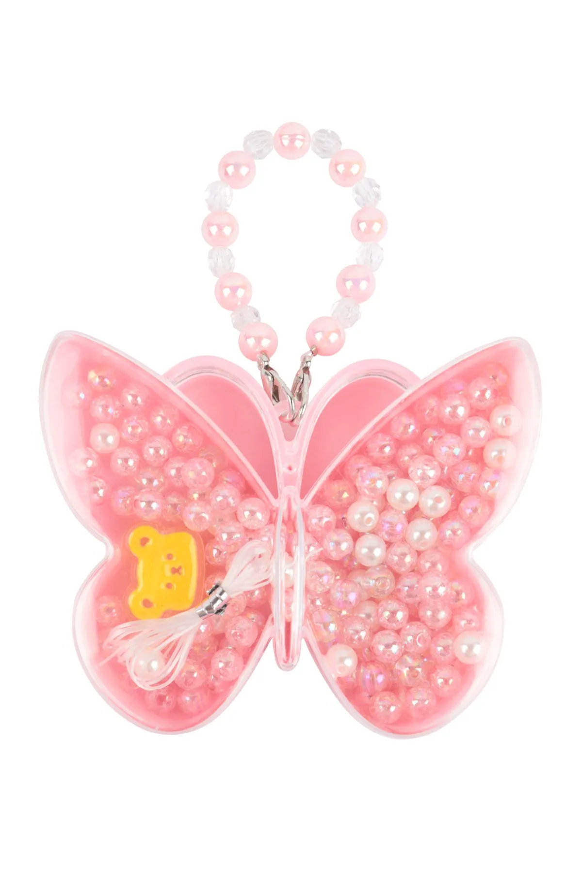 DIY BUTTERFLY NECKLACE OR BRACELET PEARL BEADS HANCRAFTED TOY JEWELRY