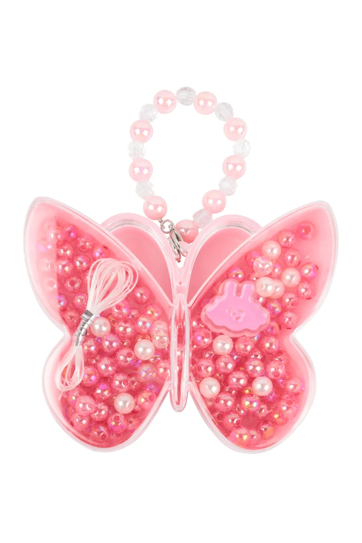 DIY BUTTERFLY NECKLACE OR BRACELET PEARL BEADS HANCRAFTED TOY JEWELRY