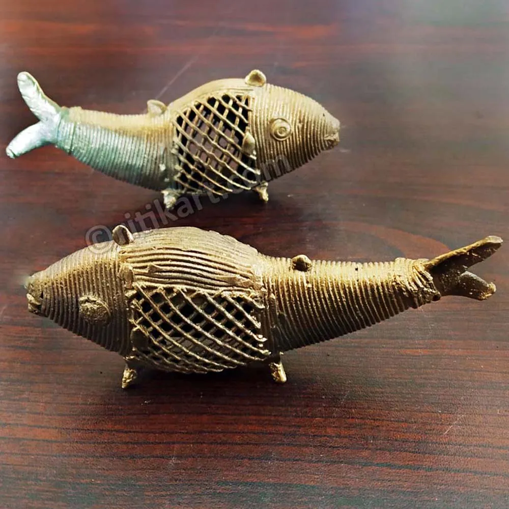 Dokra Brass Special Design Fish set