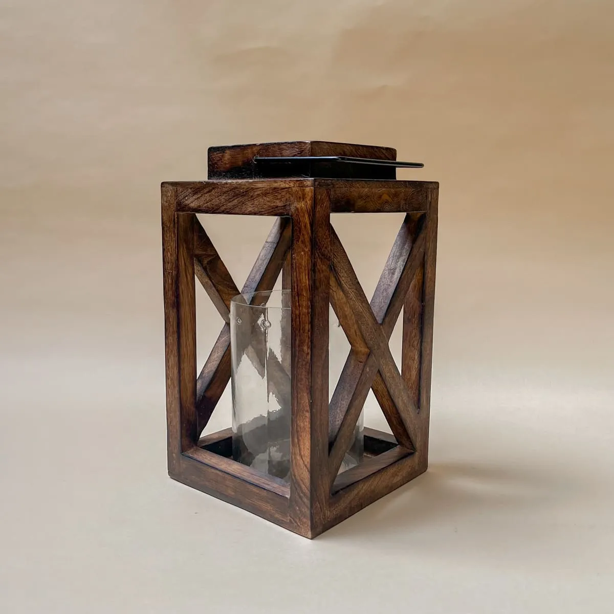 Edit House & Home-Home Artisan Tensing Wooden Lantern