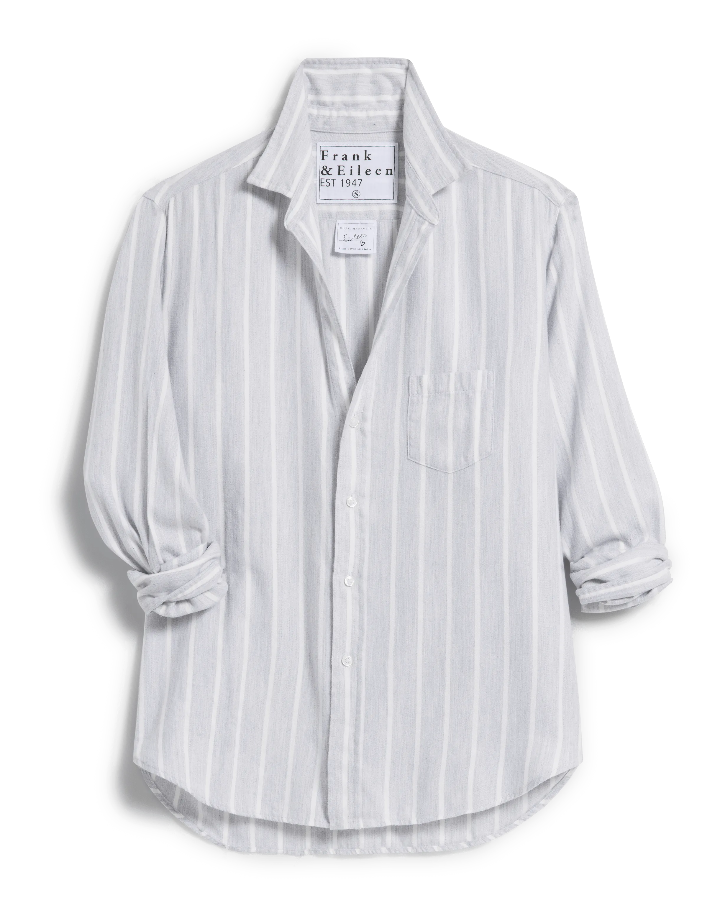 EILEEN Gray Melange Stripe, Italian Cashmere Touch