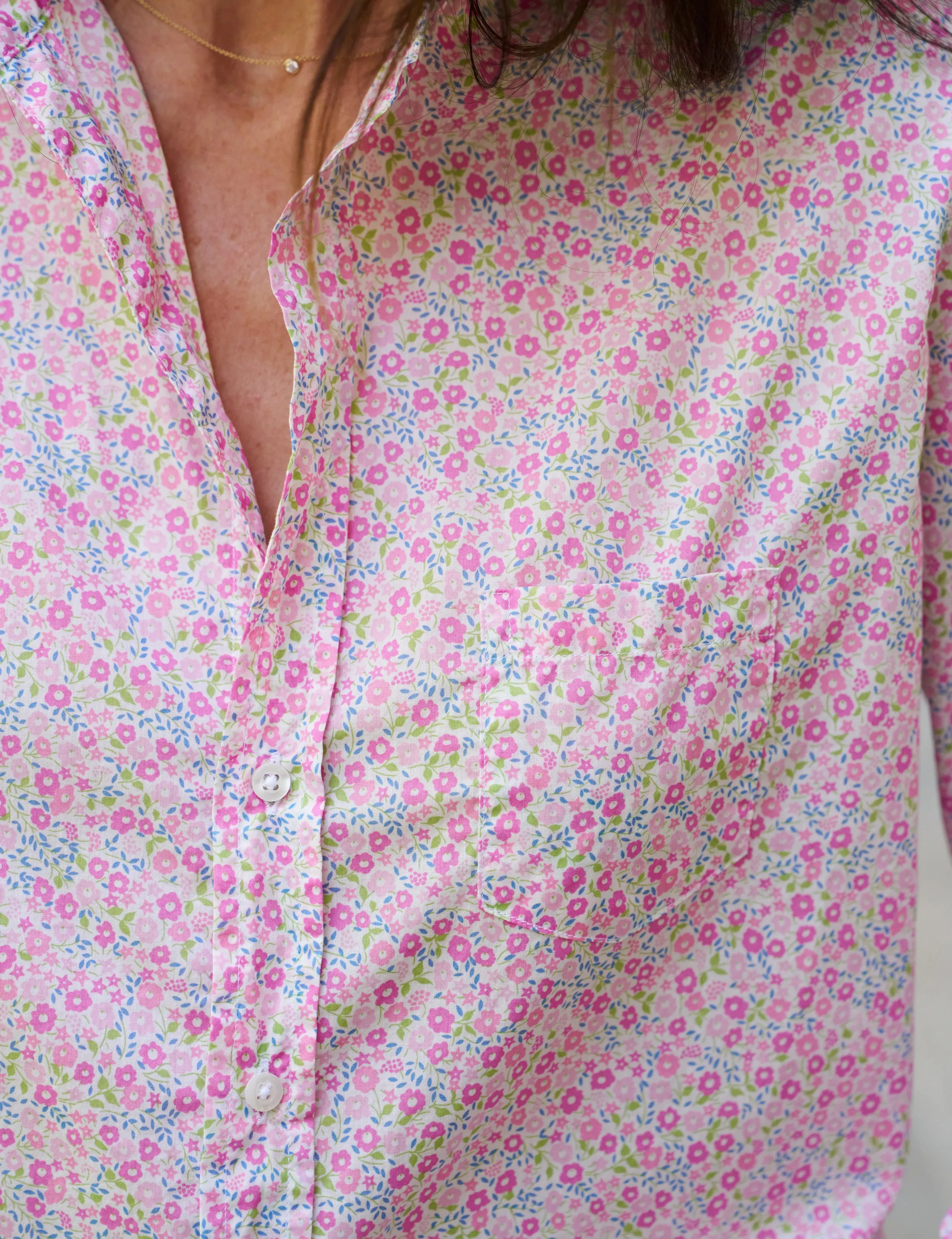 EILEEN Pink Flowers, Made with Liberty Fabric