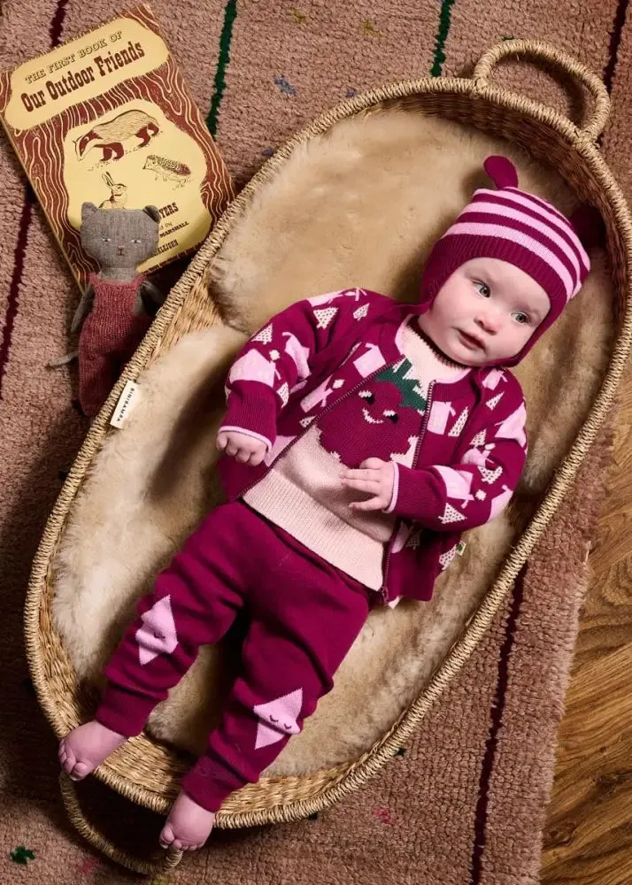 Ellis - Dusty Pink Blackberry Knit Sweater