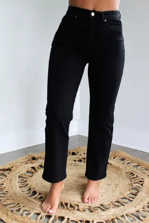 Erica High Rise Straight | Tummy Control • Black