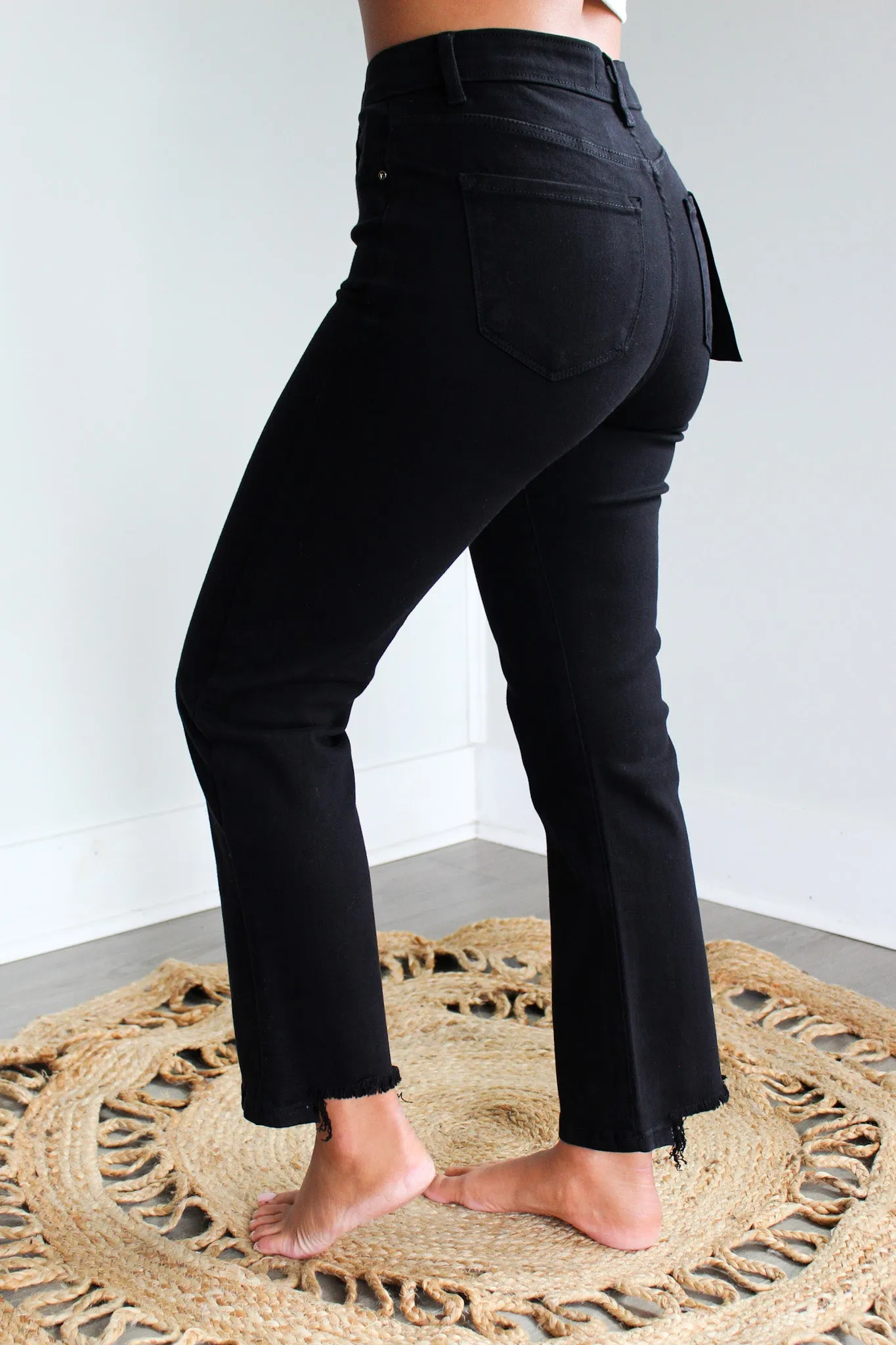 Erica High Rise Straight | Tummy Control • Black