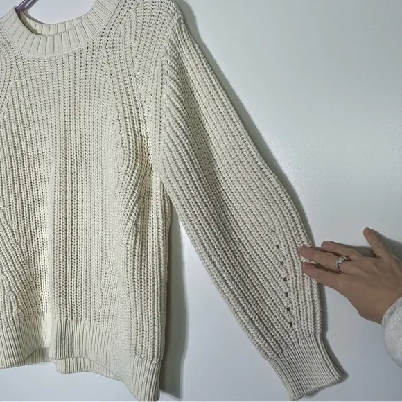 Everlane The Texture Cotton Crew Sweater Size Medium EUC