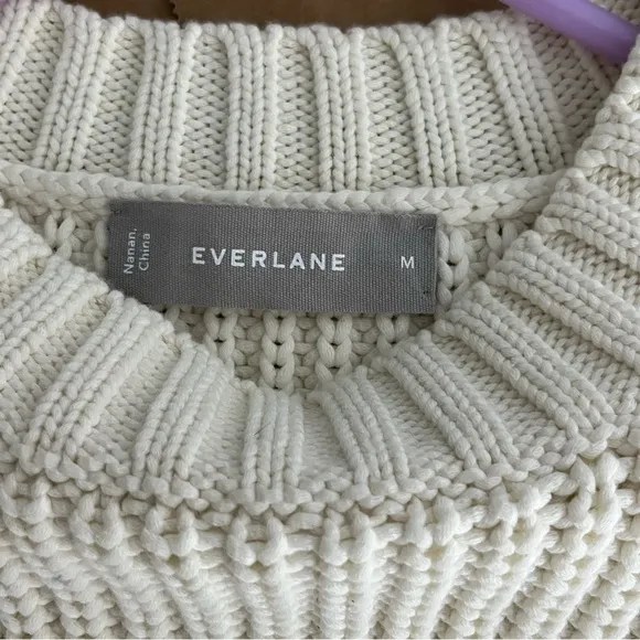 Everlane The Texture Cotton Crew Sweater Size Medium EUC