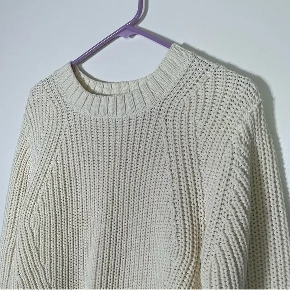 Everlane The Texture Cotton Crew Sweater Size Medium EUC