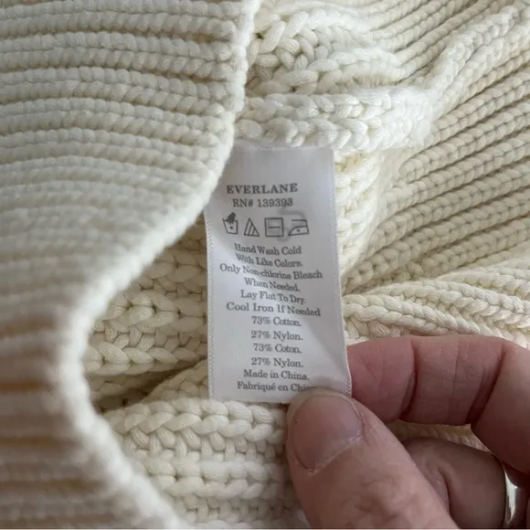 Everlane The Texture Cotton Crew Sweater Size Medium EUC