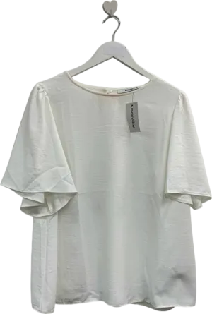 Everyday White Textured Blouse UK 20