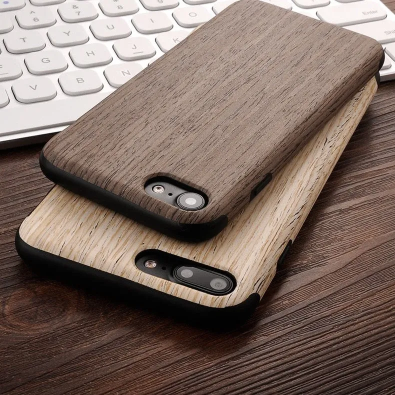 Fashion High Quality Soft Silicone Wood Pattern Case For iPhone 7 Plus iPhone 7