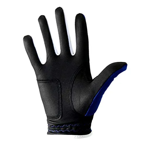 FINGER TEN Golf Gloves Kids Boys Girls Left Hand Right Value 2 Pack, Youth Junior Lh Rh Handed Golfer Glove Color White Red Blue, Fit 3-12 Years (X-Large Red, Left)