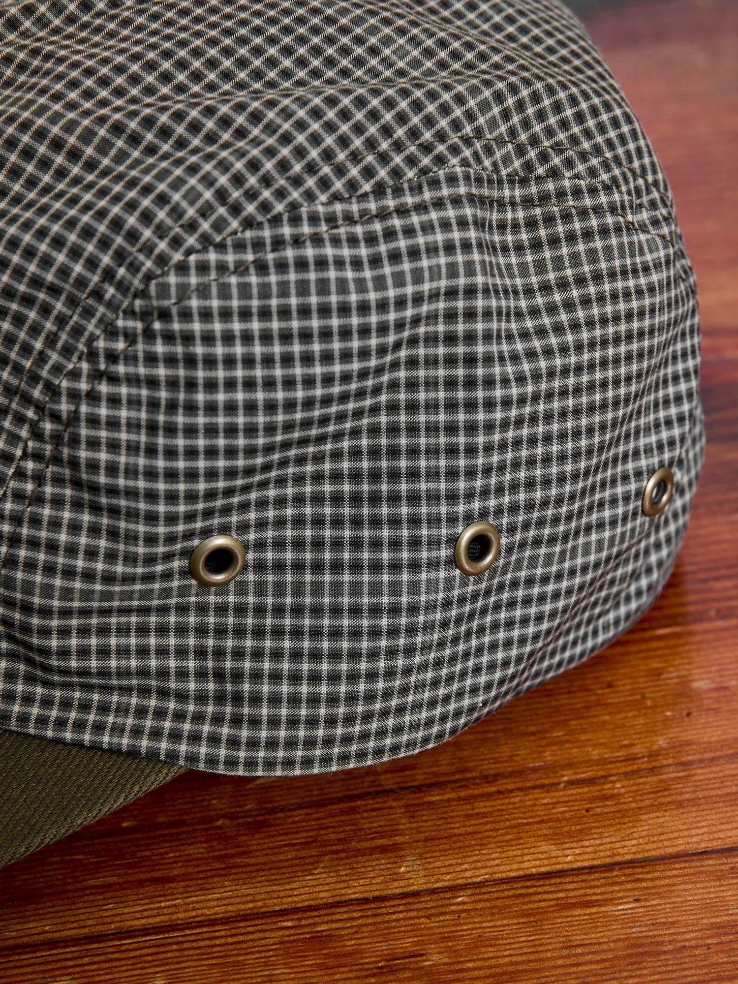 Fishing Cap in Olive Plaid