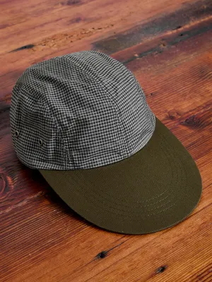 Fishing Cap in Olive Plaid