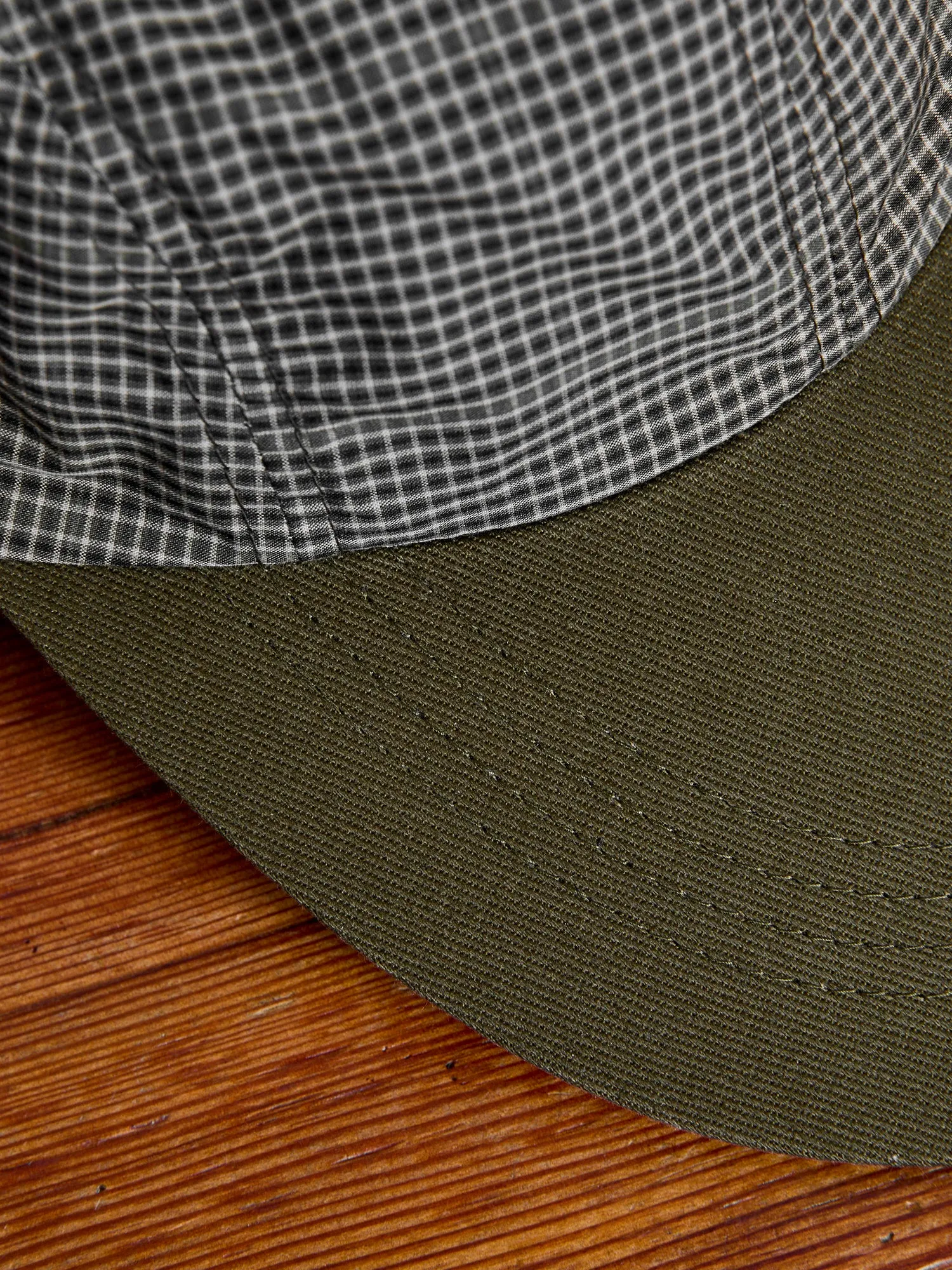 Fishing Cap in Olive Plaid