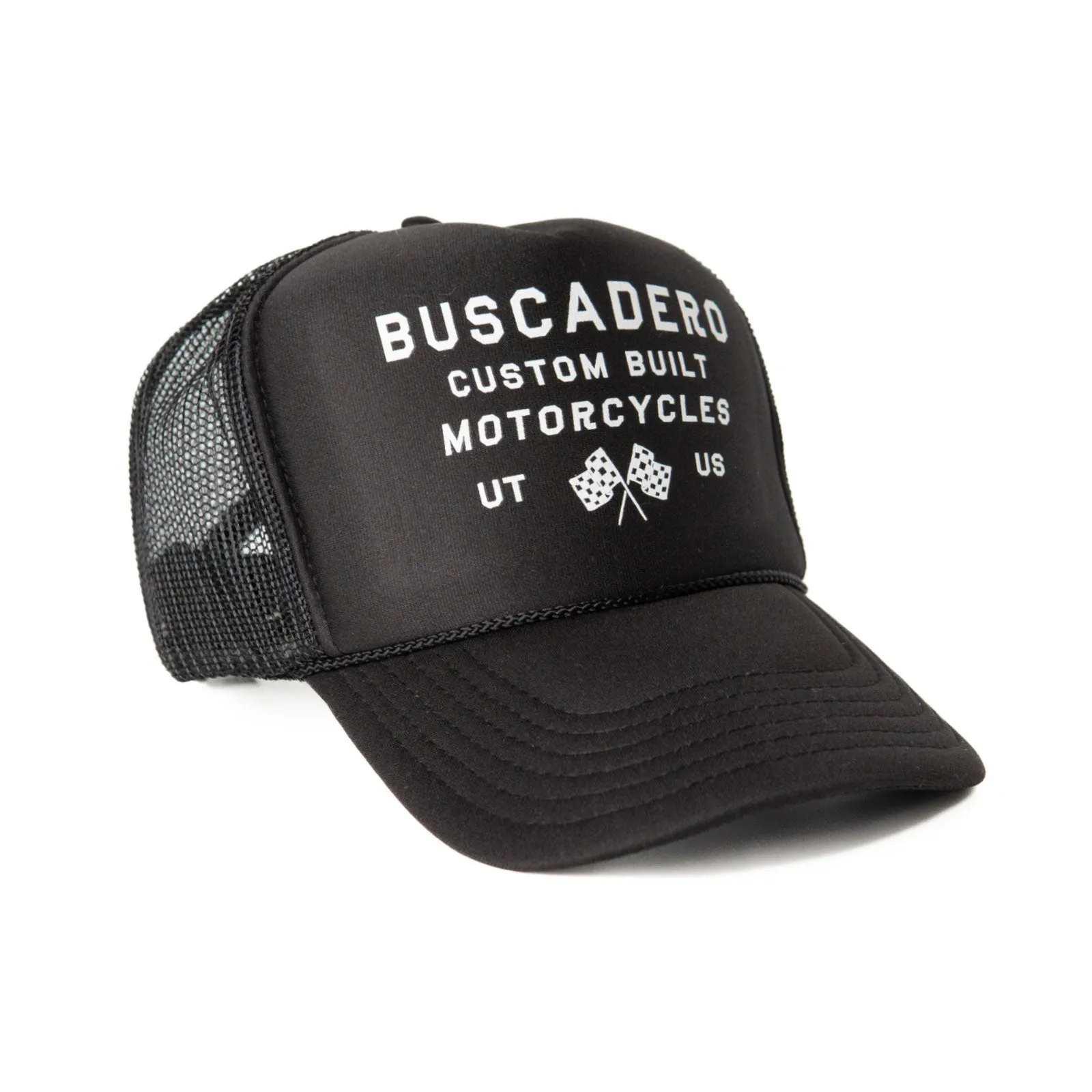 ‘Flags’ Foam Trucker Hat - Black