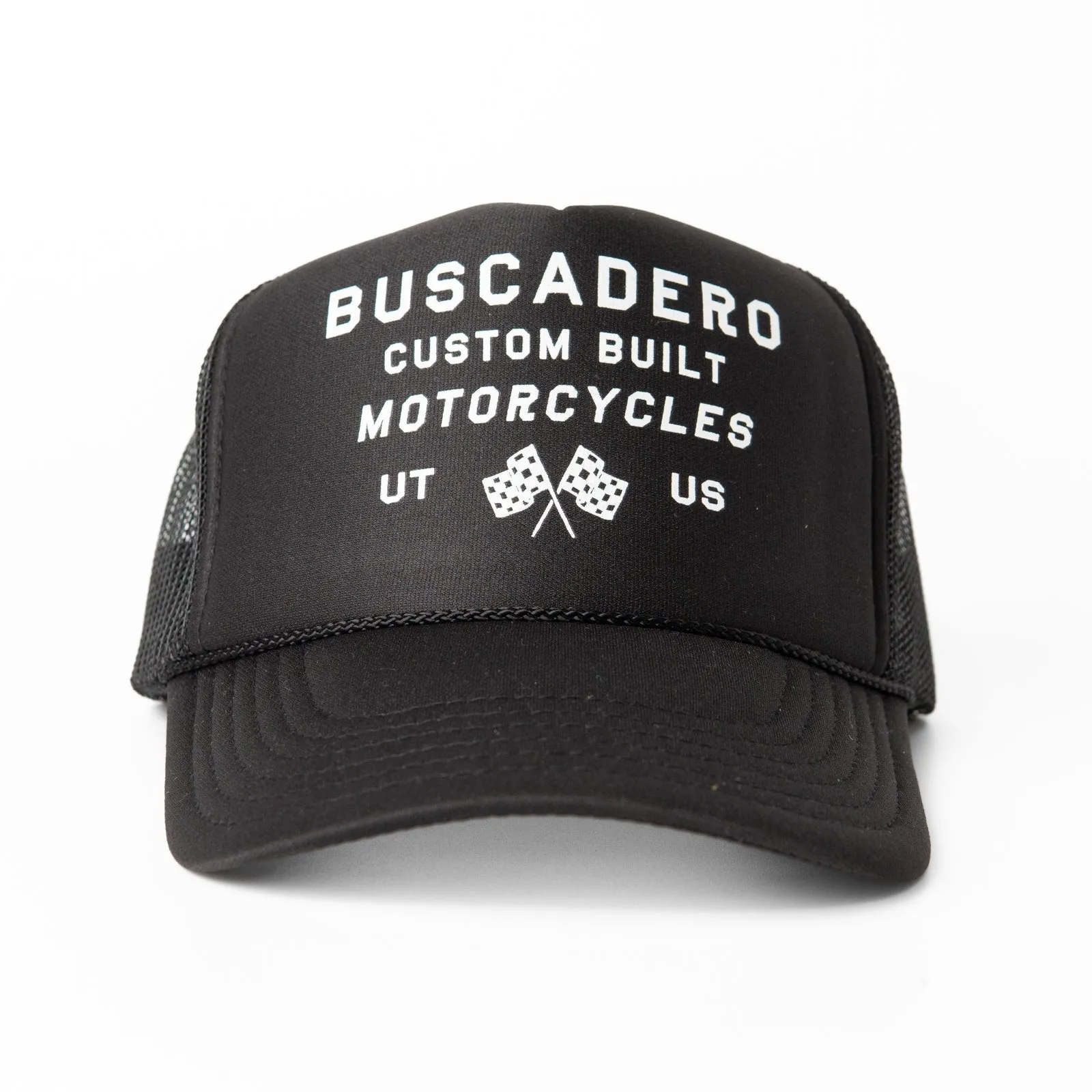 ‘Flags’ Foam Trucker Hat - Black
