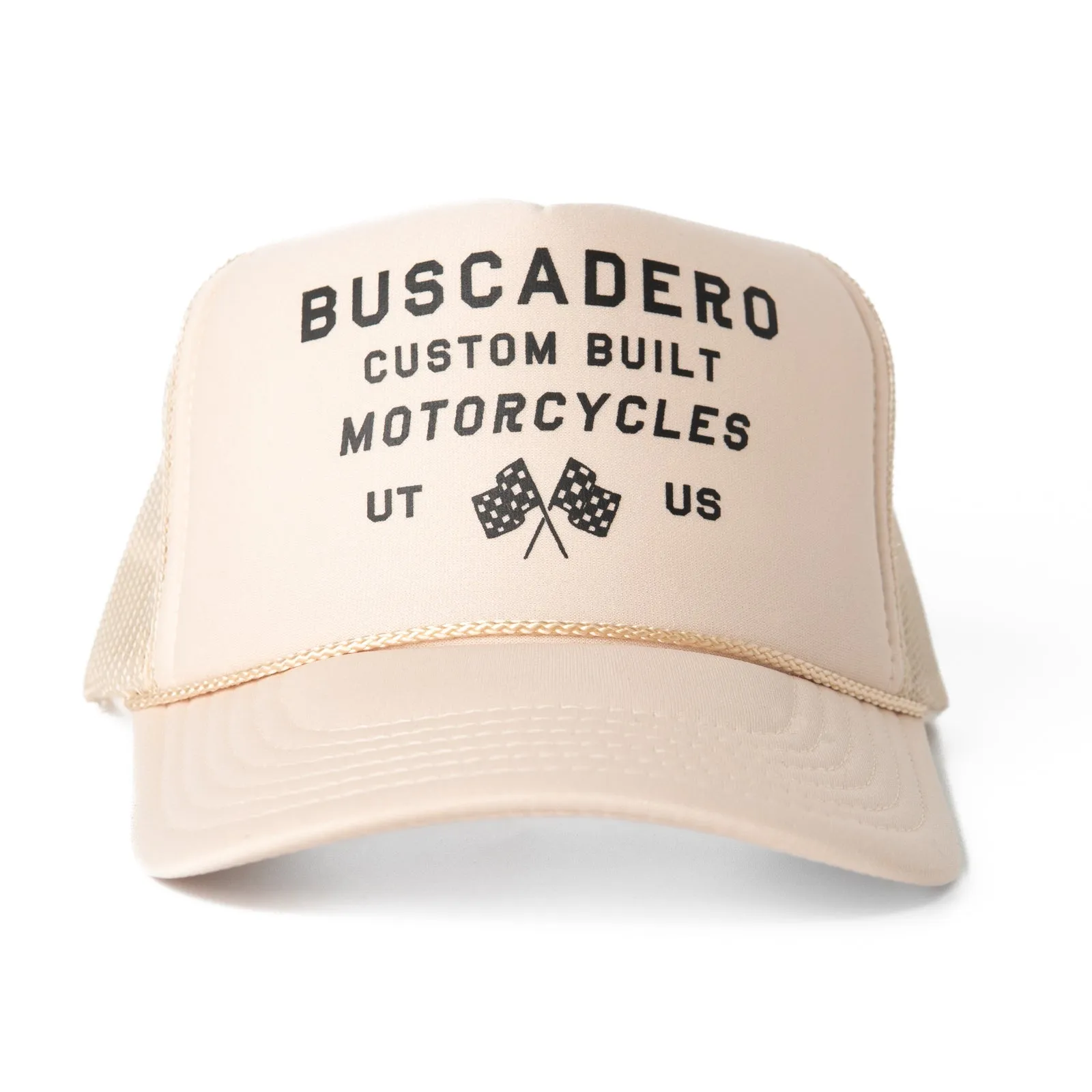 ‘Flags’ Foam Trucker Hat - Off White