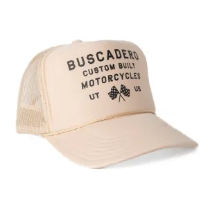‘Flags’ Foam Trucker Hat - Off White