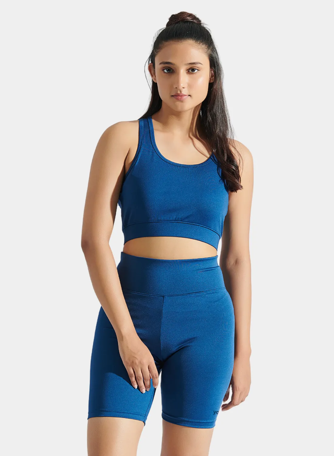 Flo Bike Short and Bra Top Combo Navy Peony