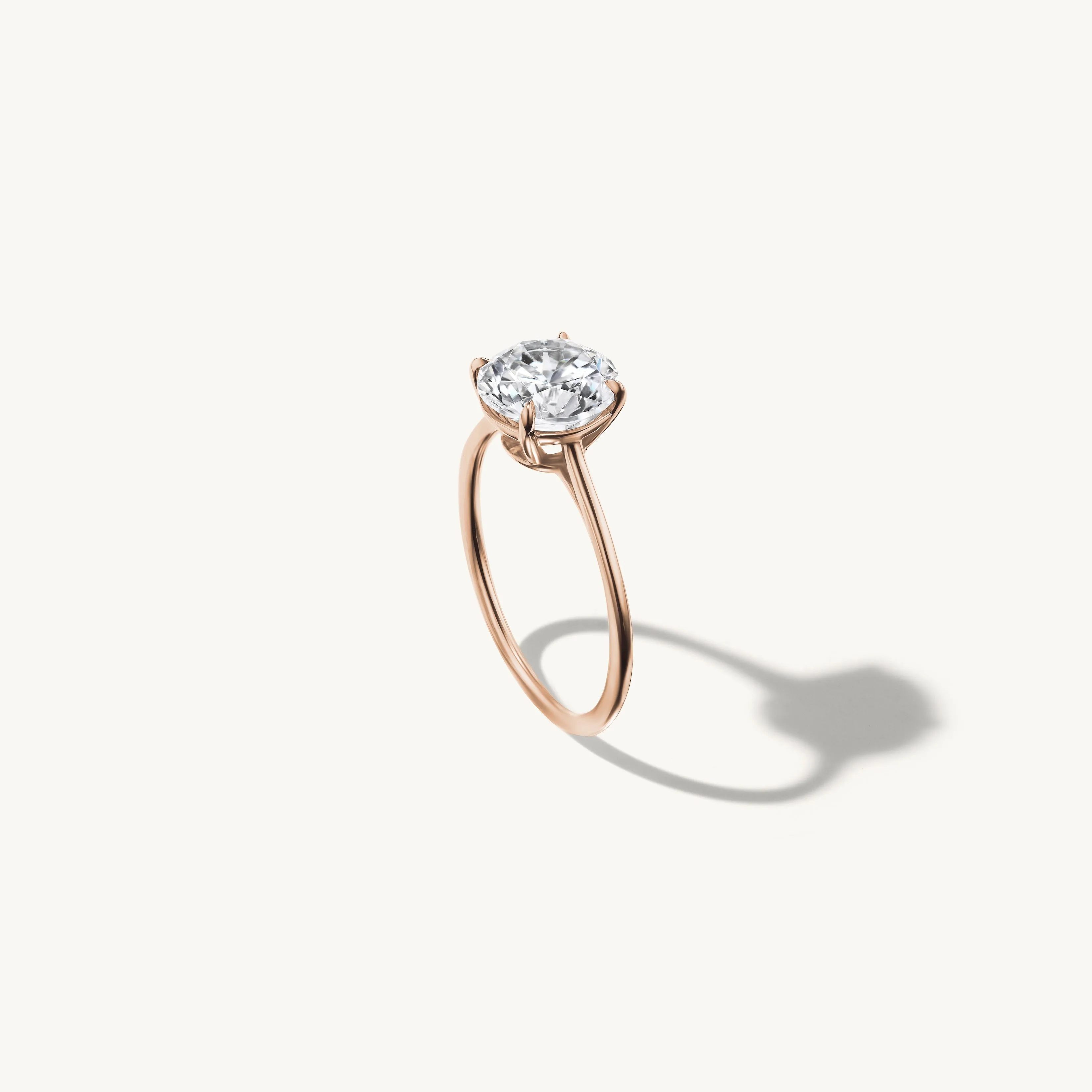Floating Round Engagement Ring