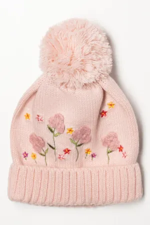 Floral Beanie Light Pink