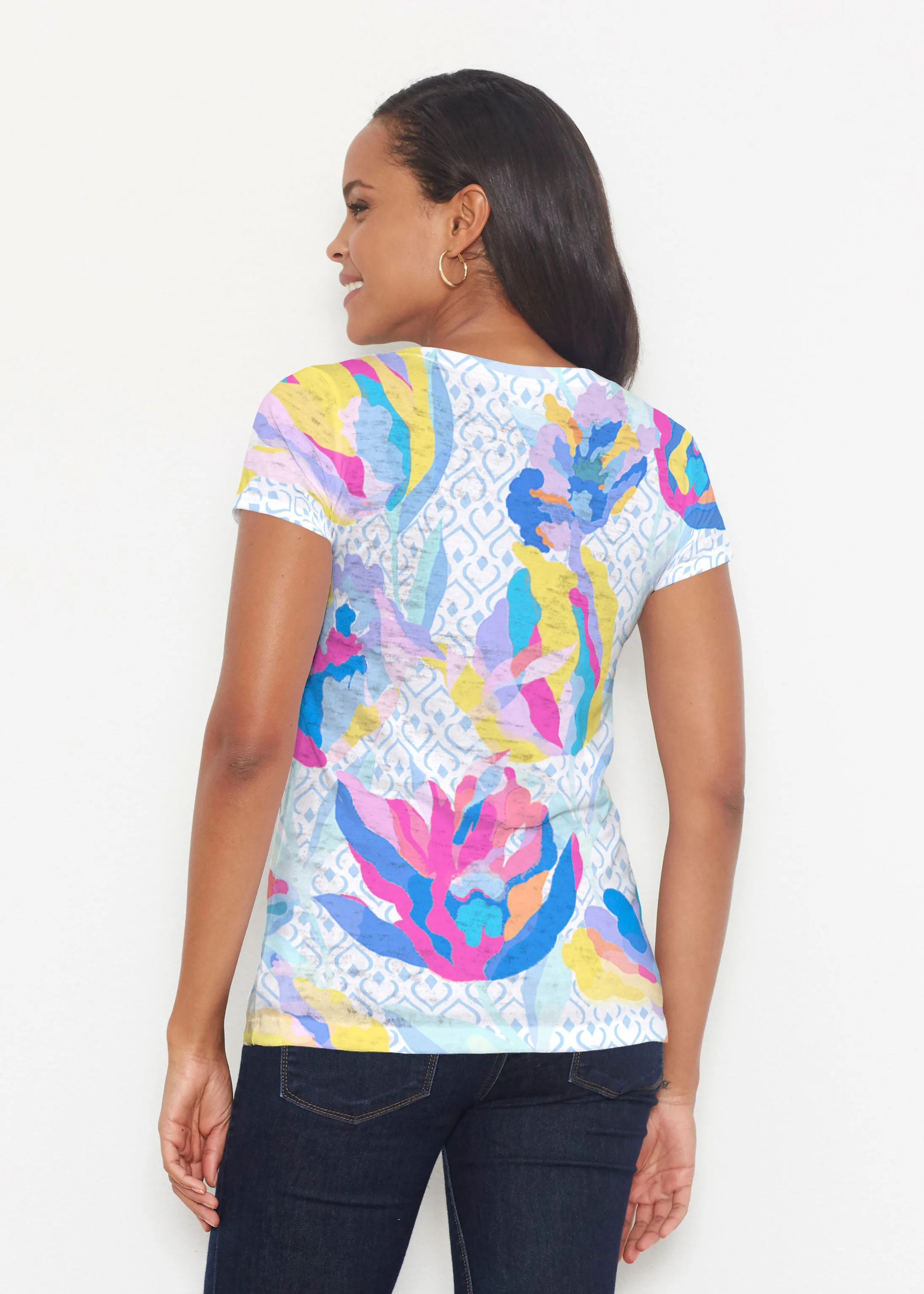 Floral Spades (8048) ~ Short Sleeve Scoop Shirt