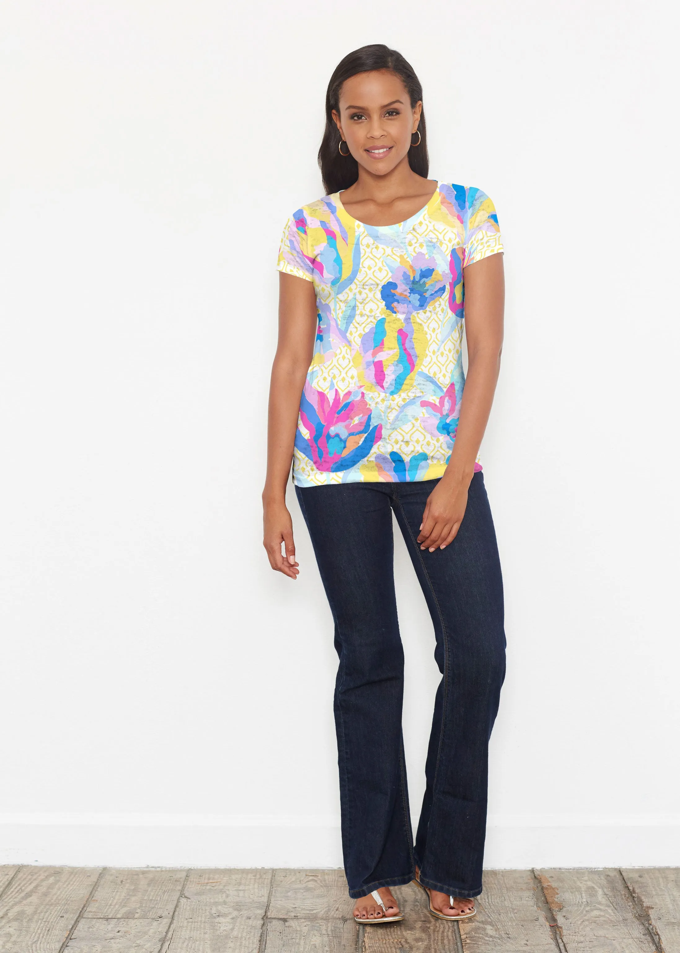 Floral Spades (8048) ~ Short Sleeve Scoop Shirt
