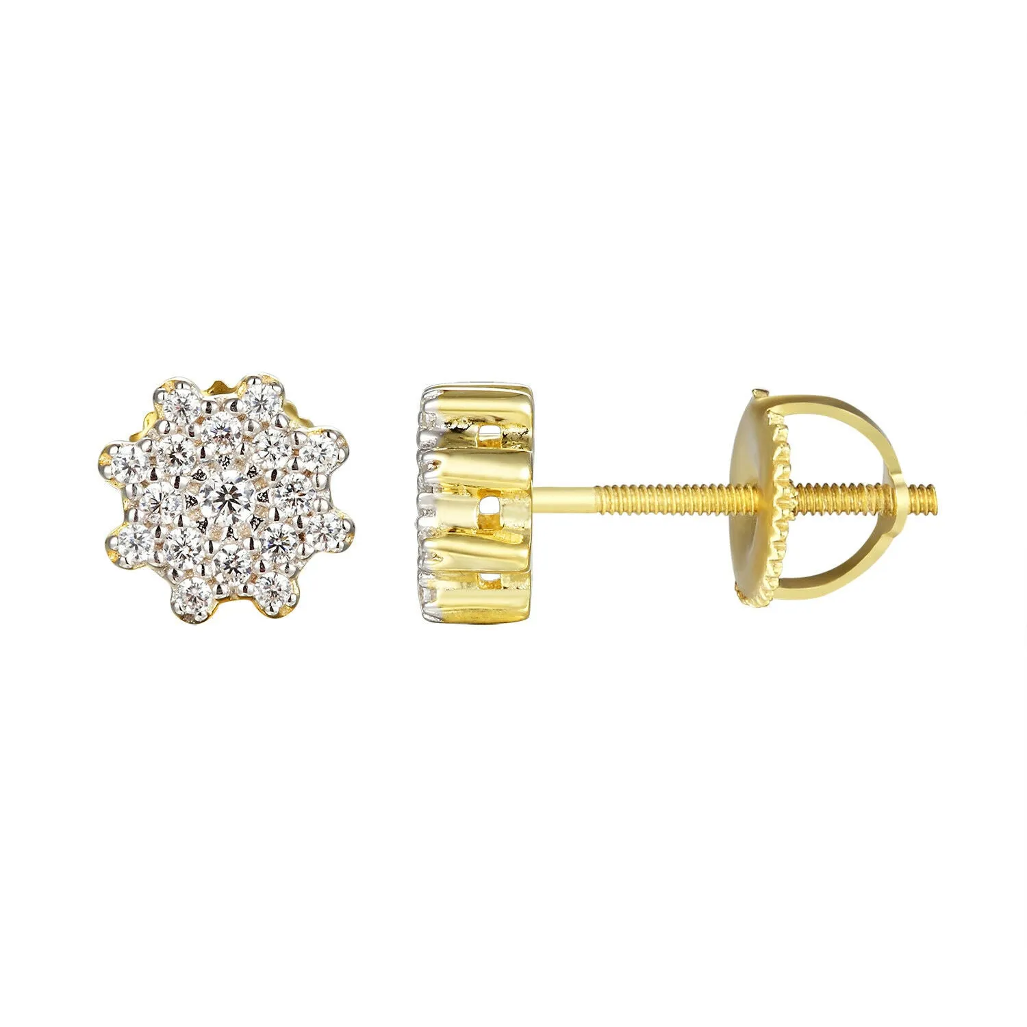 Flower Design Simulated Dimond Earing
