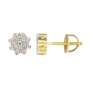 Flower Design Simulated Dimond Earing