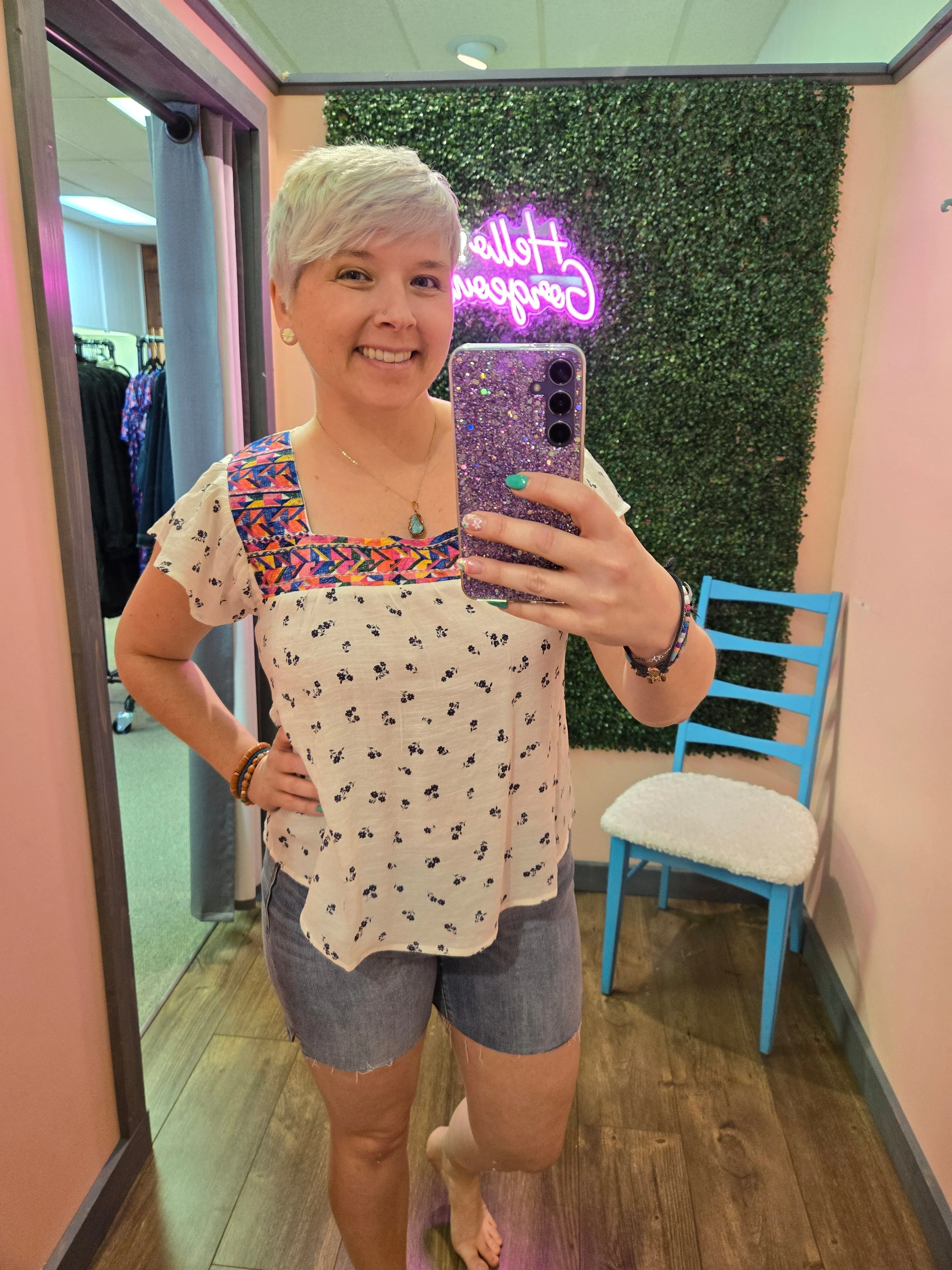Fluttering Flowers Top