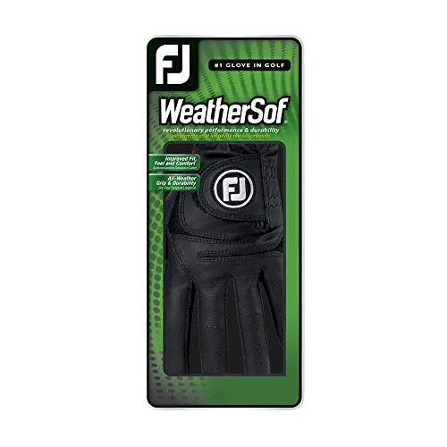 FootJoy Men's WeatherSof Golf Glove Black X-Large, Worn on Left Hand