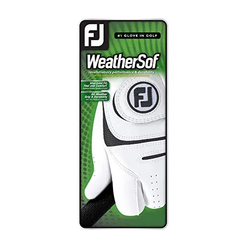 FootJoy Men's WeatherSof Golf Glove White X-Large, Worn on Left Hand