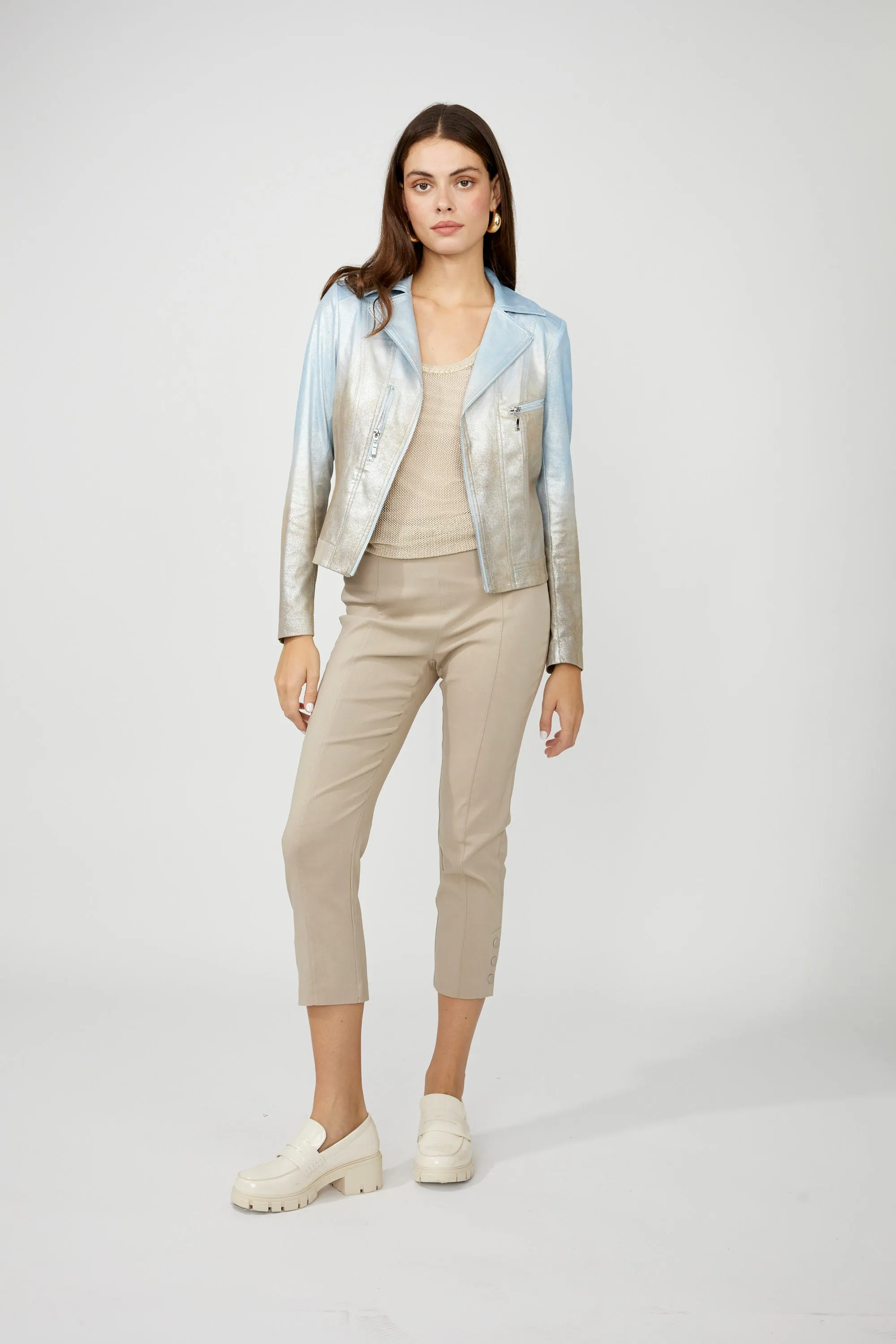 Frank Lyman Ombre Biker Jacket