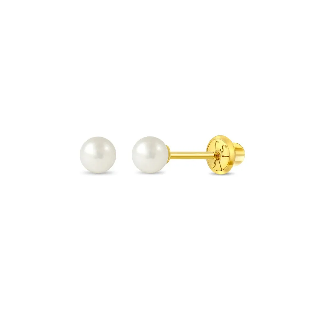 Freshwater Cultured Pearl Little Girl's Stud Earring