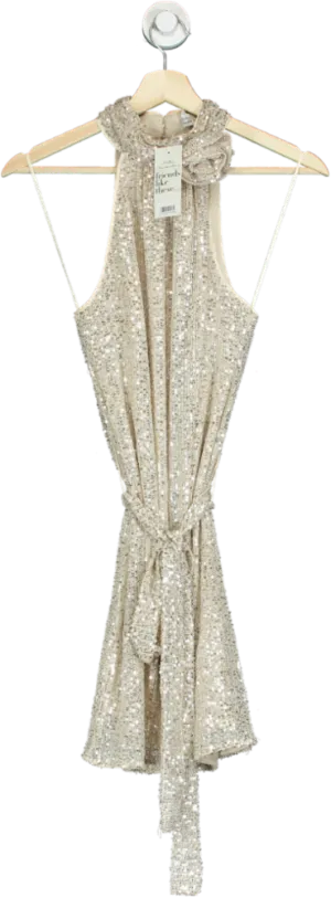 Friends Like These Millie Mackintosh Gold Sequin Dress UK 8