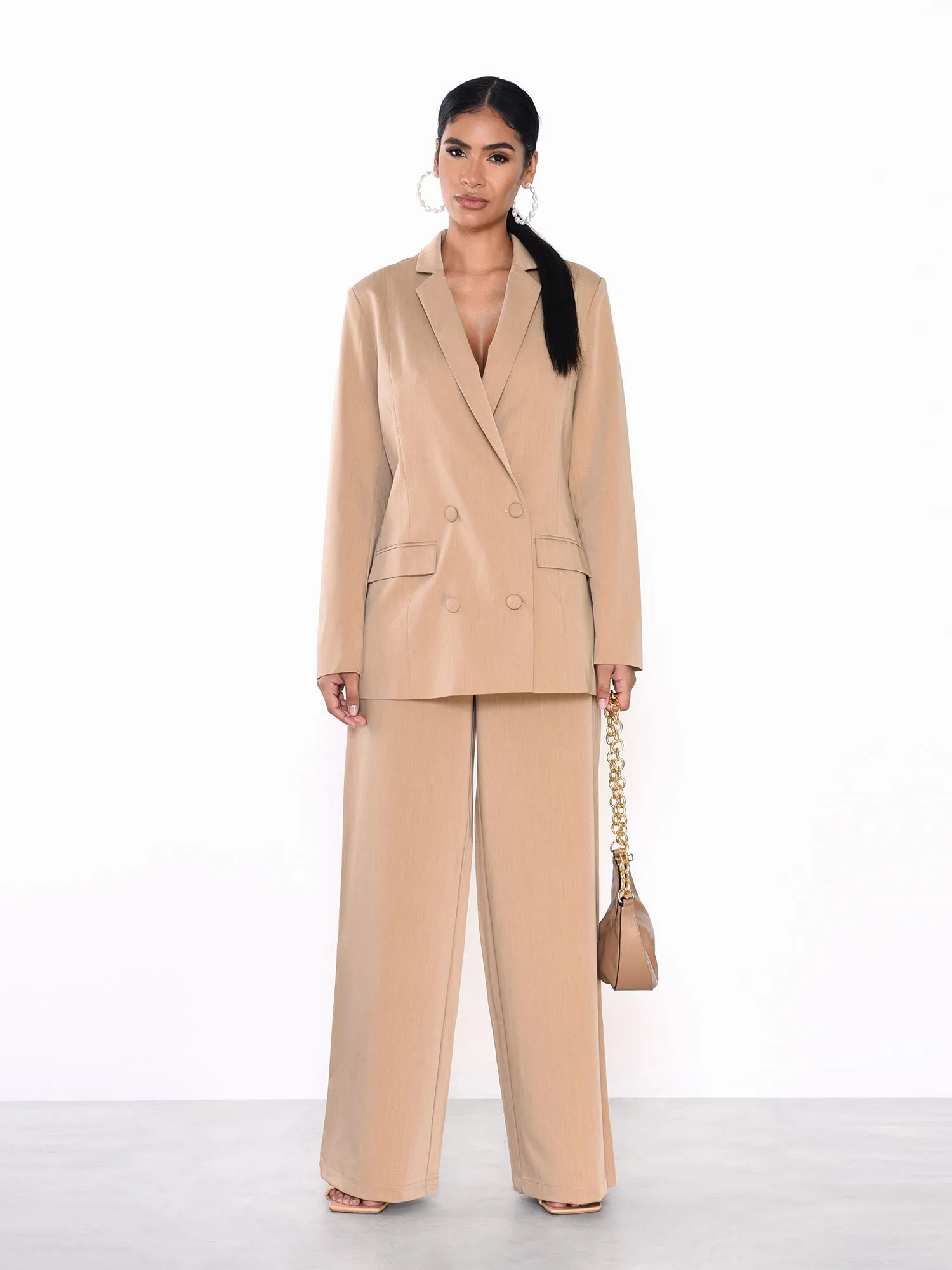 Glamorous Desert Stone Wide Leg Trousers