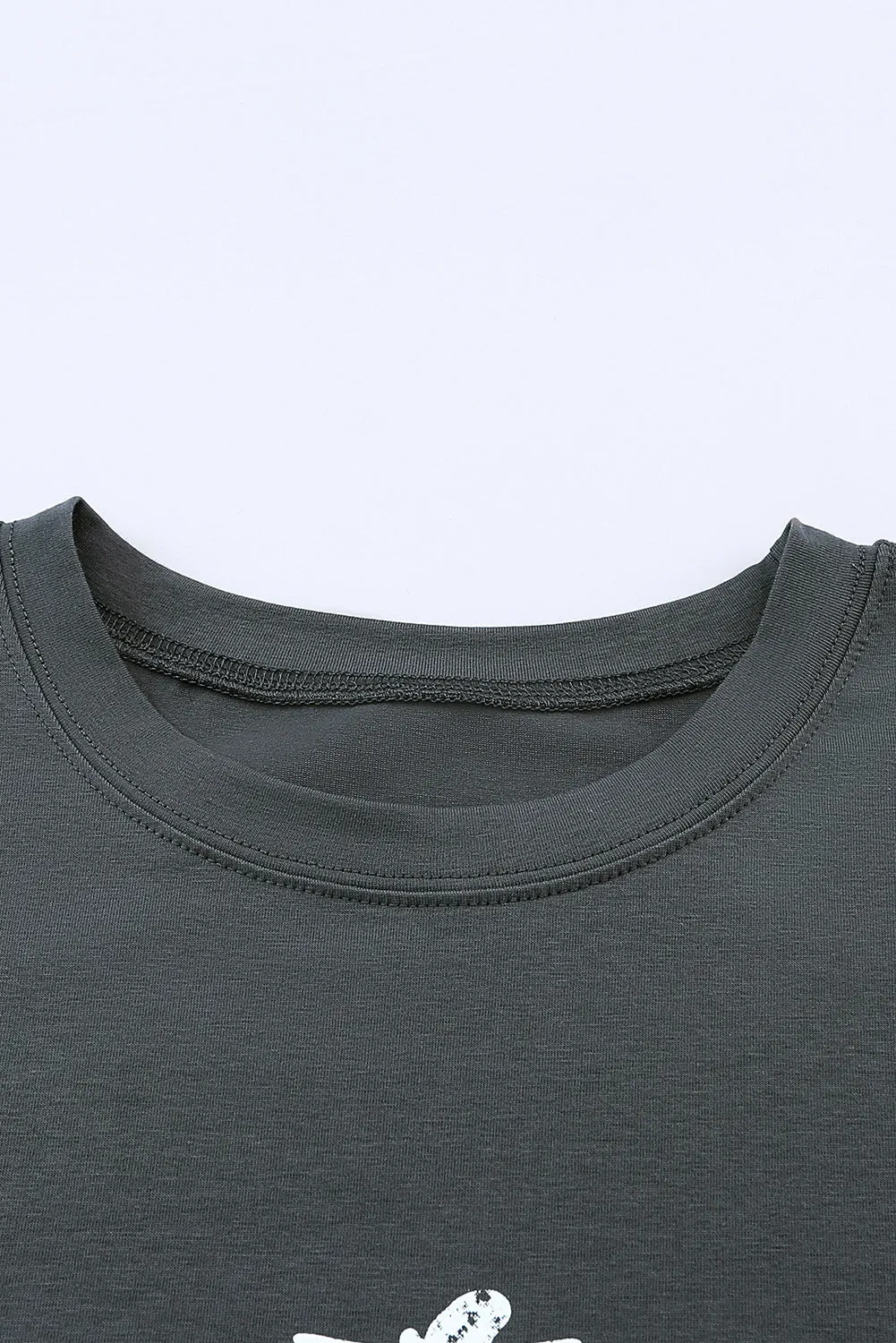 Guitar Print Graphic Oversized Band Tee